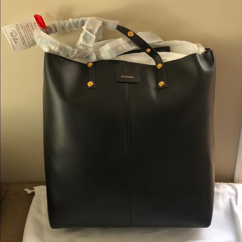 Brand New Authentic VERSACE leather tote.
